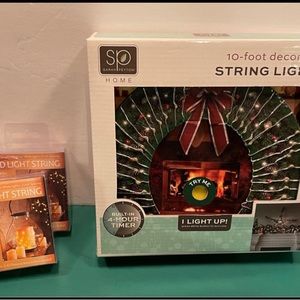 Sarah Peyton 10 ft decorative string lights and 2 sets of 3 foot led lights